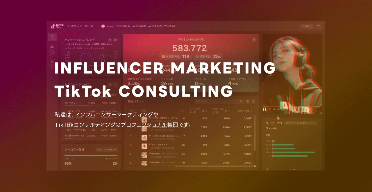 INFLUENCER　MARKETING Tiktok CONSULTING